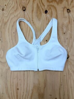 Champion White Racerback Compression Sports Bra Size S 32B 32C